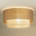 Duolla - Lampa sufitowa YUTE BOHO 3xE27/15W/230V śr. 60 cm brązowa/kremowa