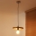 Duolla - Lampa wisząca na lince IRONLINE 1xE27/15W/230V, średnica 30 cm, miedziana/czarna