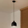 Duolla - Lampa wisząca na lince IRONLINE 1xE27/15W/230V Ø 17 cm czarna