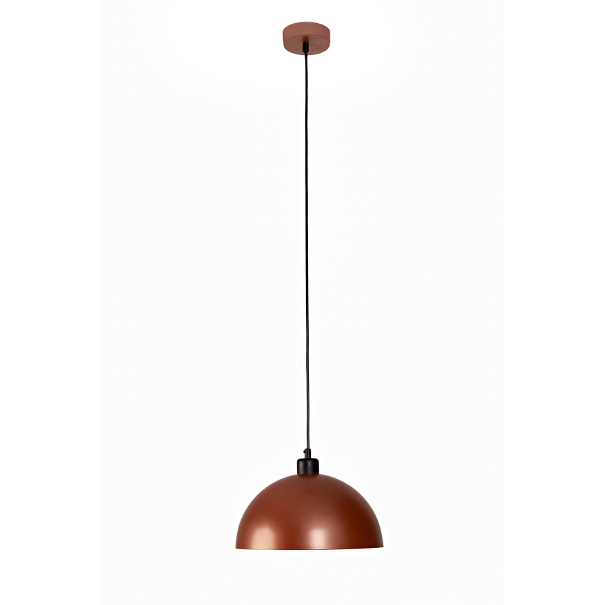 Duolla - Lampa wisząca na lince IRONLINE 1xE27/15W/230V Ø 27 cm miedziany/czarny