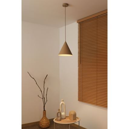 Duolla - Lampa wisząca na lince IRONLINE 1xG9/3W/230V Ø 25 cm beżowa