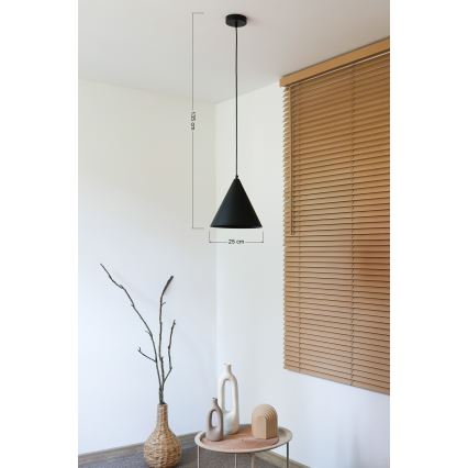 Duolla - Lampa wisząca na lince IRONLINE 1xG9/3W/230V Ø 25 cm czarna
