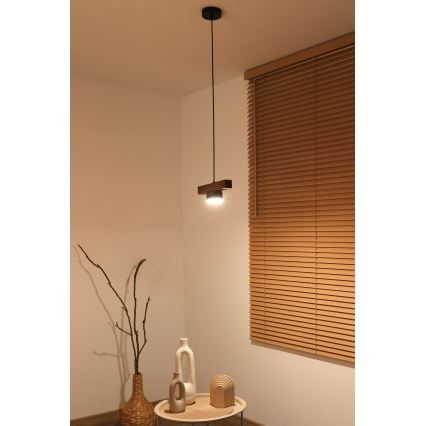 Duolla - Lampa wisząca na lince IRONLINE 1xGX53/3W/230V sosna dąb/czarny