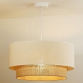 Duolla - Lampa wisząca na linkach BOHO 1xE27/40W/230V śr. 45 cm kremowo-brązowa