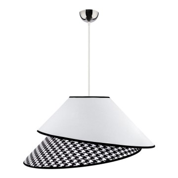 Duolla - Lampa wisząca na linkę COCO 1xE27/40W/230V śr. 50 cm biała/czarna