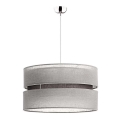 Duolla - Lampa wisząca na linkę DUO 1xE27/15W/230V śr. 40 cm szara