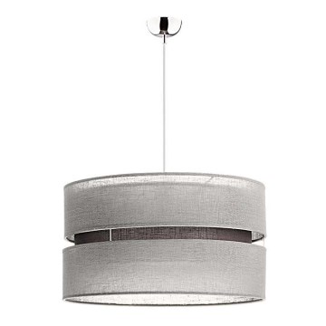 Duolla - Lampa wisząca na linkę DUO 1xE27/15W/230V śr. 40 cm szara