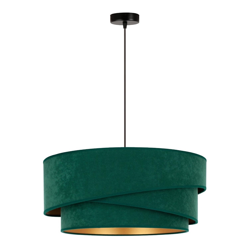 Duolla - Lampa wisząca na linkę KOBO 1xE27/15W/230V śr. 45 cm zielono-złota