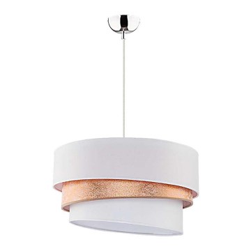 Duolla - Lampa wisząca na linkę TRIO 1xE27/40W/230V śr. 45 cm złoto/biała