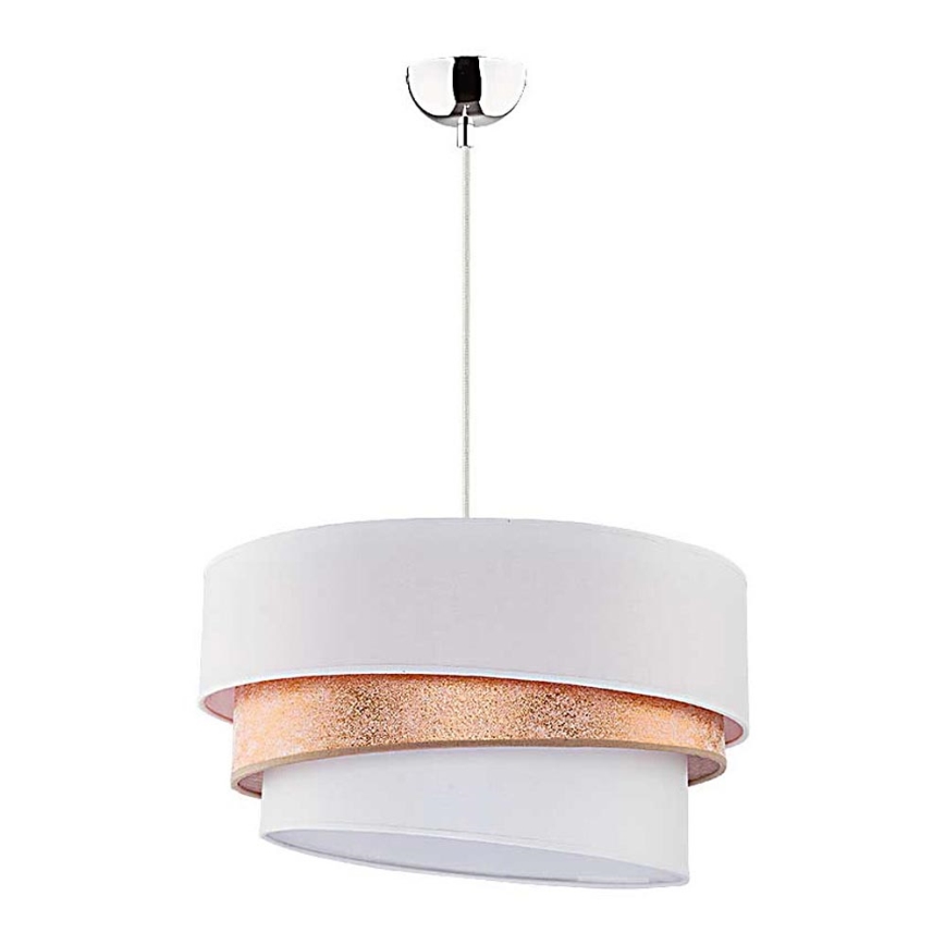 Duolla - Lampa wisząca na linkę TRIO 1xE27/40W/230V śr. 45 cm złoto/biała