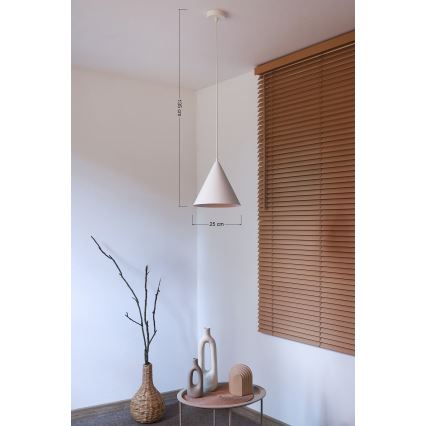 Duolla - Lampa wisząca na przewodzie IRONLINE 1xG9/3W/230V śr. 25 cm biała