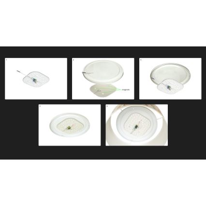 Duolla - LED Plafon CORTINA LED/26W/230V śr. 45 cm 4000K brązowy
