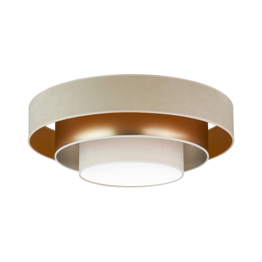 Duolla - LED Plafon LUNETA LED/26W/230V śr. 60 cm 4000K beżowy/złoty/kremowy