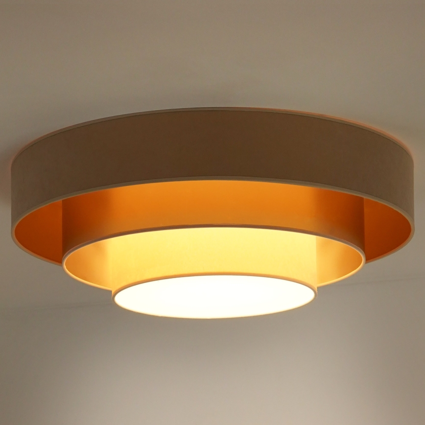 Duolla - LED Plafon LUNETA LED/26W/230V śr. 60 cm 4000K beżowy/złoty/kremowy