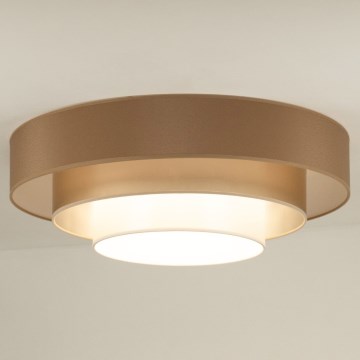 Duolla - LED Plafon LUNETA LED/26W/230V śr. 60 cm 4000K brązowy/złoty/biały