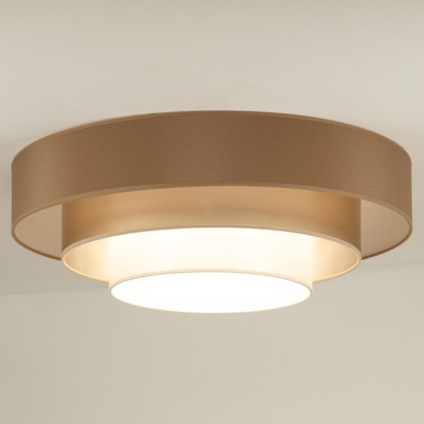 Duolla - LED Plafon LUNETA LED/26W/230V śr. 60 cm 4000K brązowy/złoty/biały
