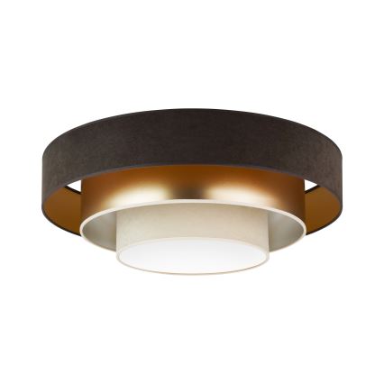 Duolla - LED Plafon LUNETA LED/26W/230V śr. 60 cm 4000K brązowy/złoty/kremowy