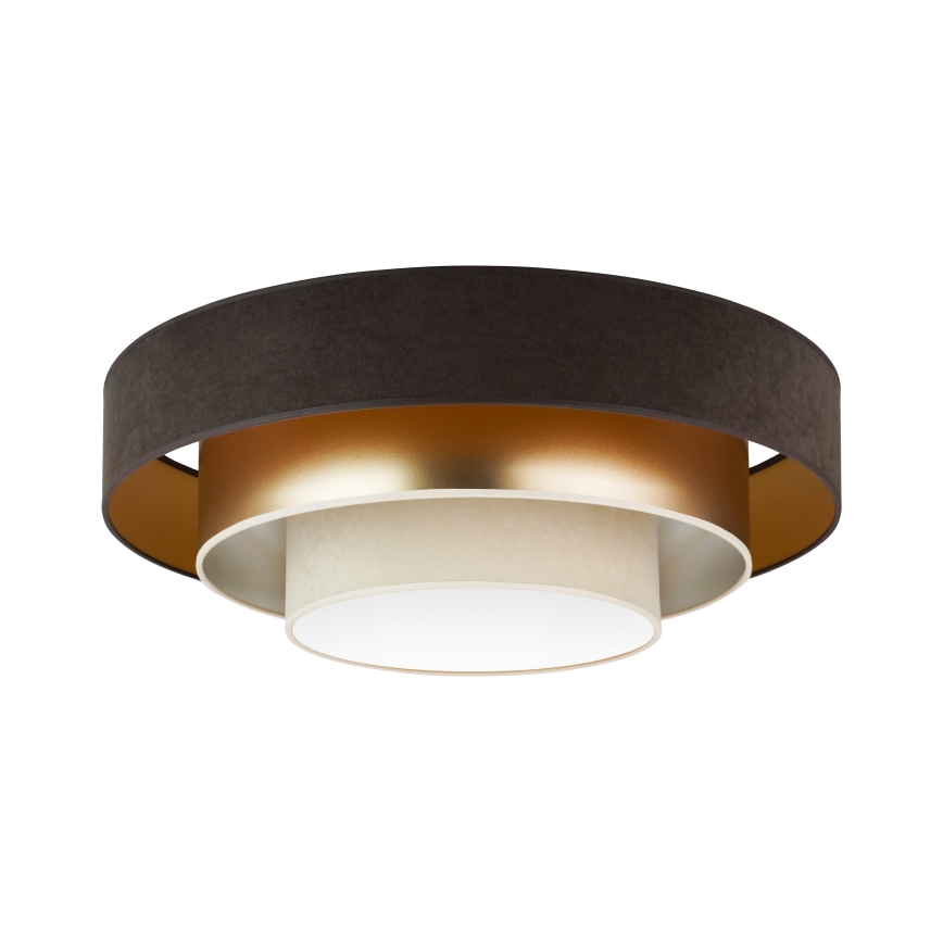 Duolla - LED Plafon LUNETA LED/26W/230V śr. 60 cm 4000K brązowy/złoty/kremowy