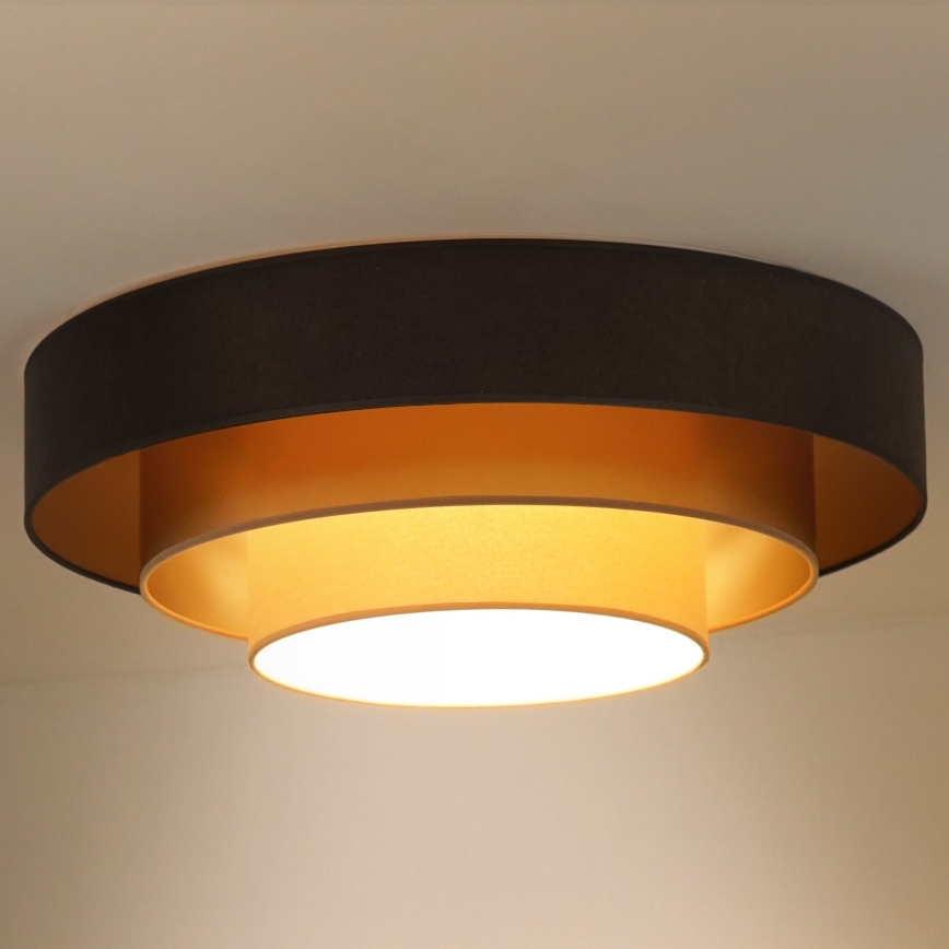 Duolla - LED Plafon LUNETA LED/26W/230V śr. 60 cm 4000K brązowy/złoty/kremowy