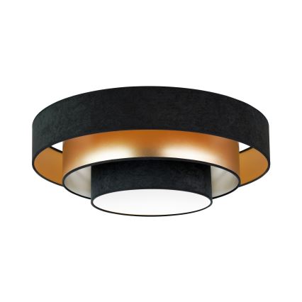 Duolla - LED Plafon LUNETA LED/26W/230V śr. 60 cm 4000K czarny/złoty