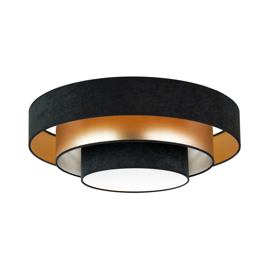 Duolla - LED Plafon LUNETA LED/26W/230V śr. 60 cm 4000K czarny/złoty
