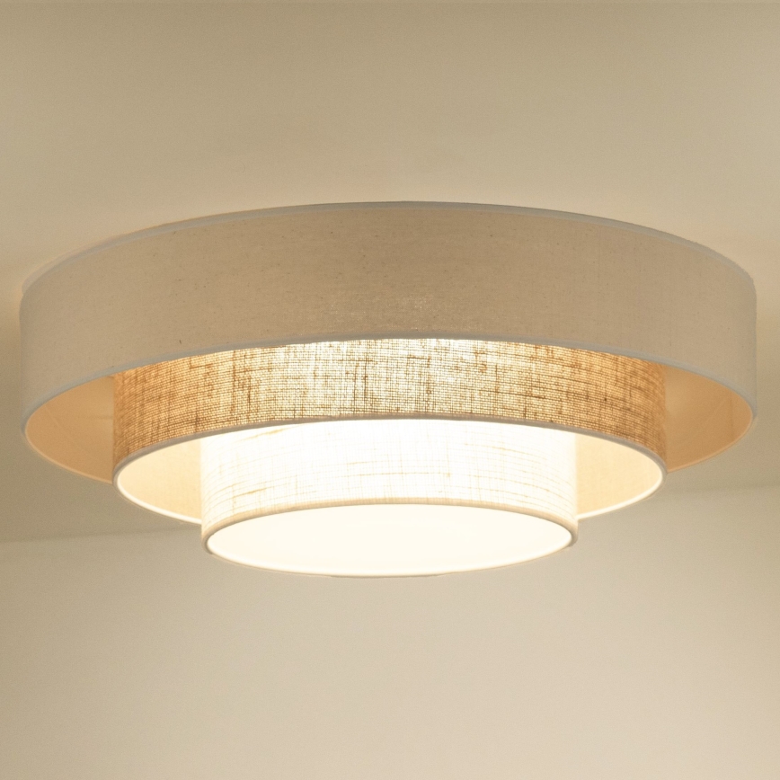 Duolla - LED Plafon LUNETA LED/26W/230V śr. 60 cm 4000K kremowy/brązowy