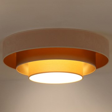 Duolla - LED Plafon LUNETA LED/26W/230V śr. 60 cm 4000K kremowy/złoty/beżowy