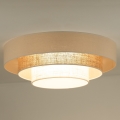 Duolla - LED Plafon LUNETA LED/26W/230V śr. 60 cm 4000K rattan/beżowy/brązowy