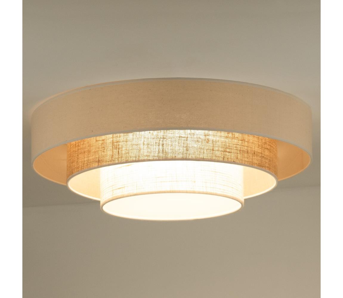 - LED Plafon LUNETA LED/26W/230V śr. 60 cm 4000K rattan/beżowy