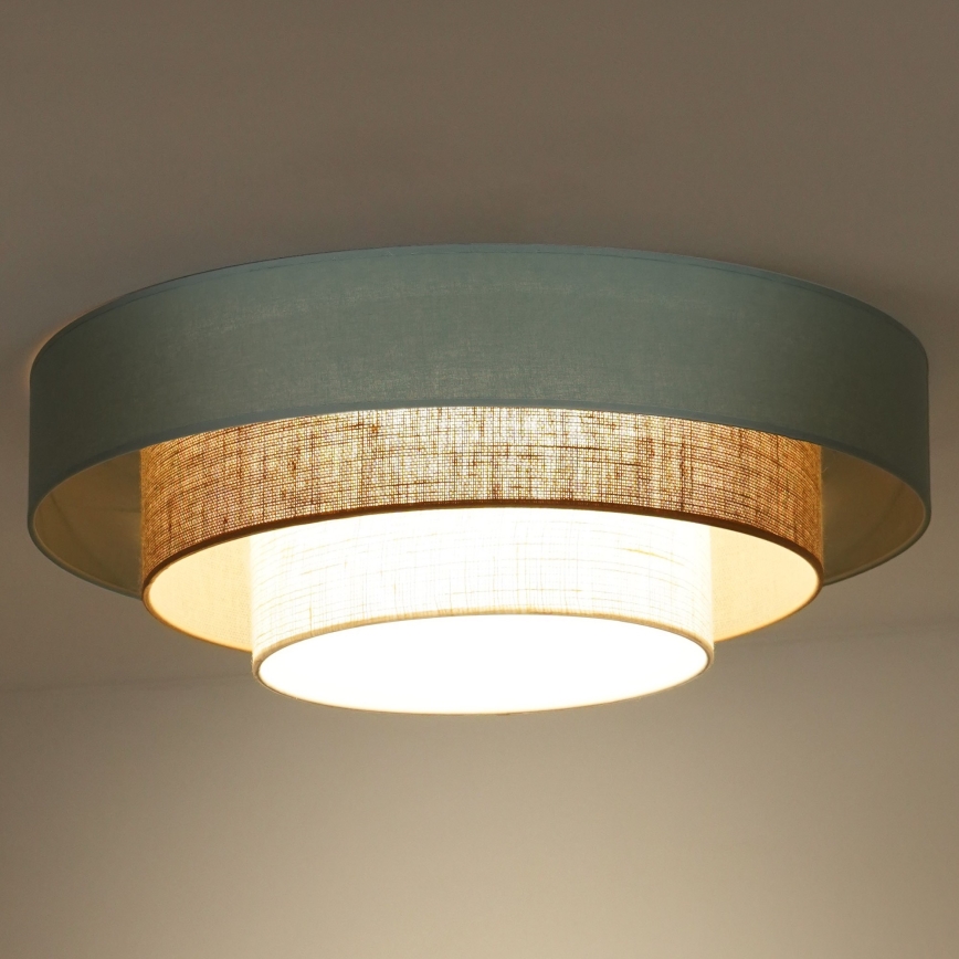Duolla - LED Plafon LUNETA LED/26W/230V śr. 60 cm 4000K turkusowy/beżowy/kremowy