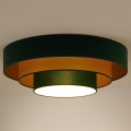 Duolla - LED Plafon LUNETA LED/26W/230V śr. 60 cm 4000K zielony/złoty
