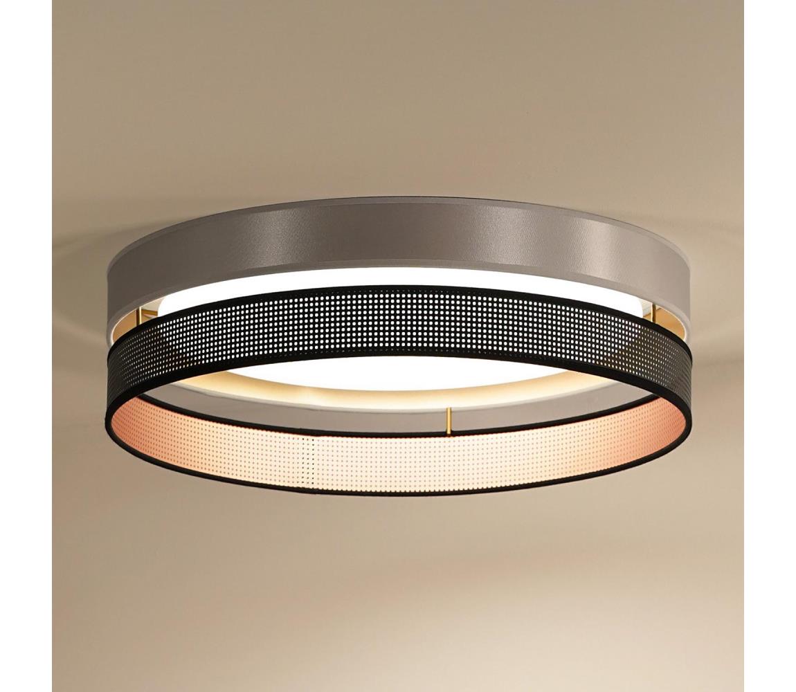-LED Plafon ROLLER DUO SH. LED/24W/230V śr. 45 cm srebrny/czarny