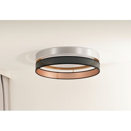 Duolla - LED Plafon ROLLER DUO SHINY LED/24W/230V śr. 45 cm srebrny/czarny