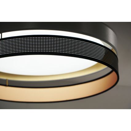 Duolla - LED Plafon ROLLER DUO SHINY LED/24W/230V śr. 45 cm srebrny/czarny