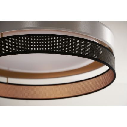 Duolla - LED Plafon ROLLER DUO SHINY LED/24W/230V śr. 45 cm srebrny/czarny
