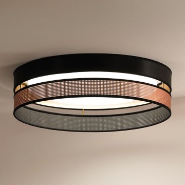 Duolla - LED Plafon ROLLER DUO SHINY LED/24W/230V śr. 45 cm czarny/miedziany