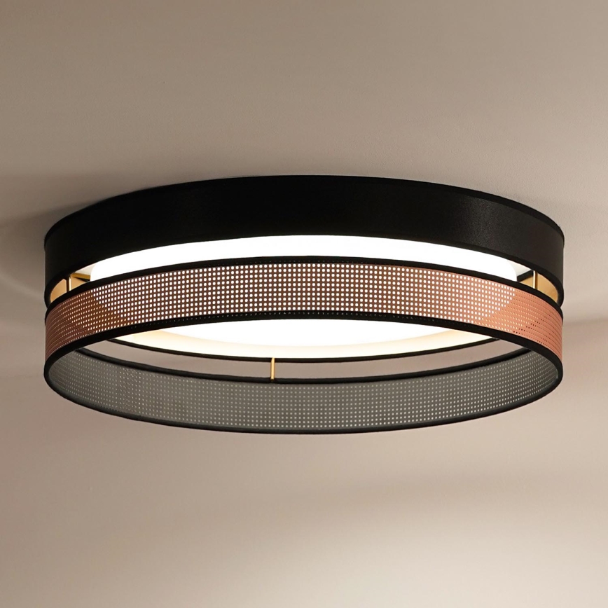 Duolla - LED Plafon ROLLER DUO SHINY LED/24W/230V śr. 45 cm czarny/miedziany