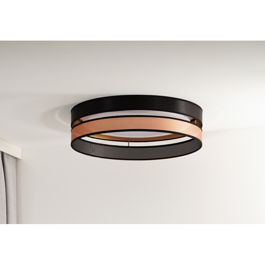 Duolla - LED Plafon ROLLER DUO SHINY LED/24W/230V śr. 45 cm czarny/miedziany