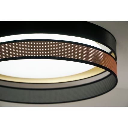 Duolla - LED Plafon ROLLER DUO SHINY LED/24W/230V śr. 45 cm czarny/miedziany