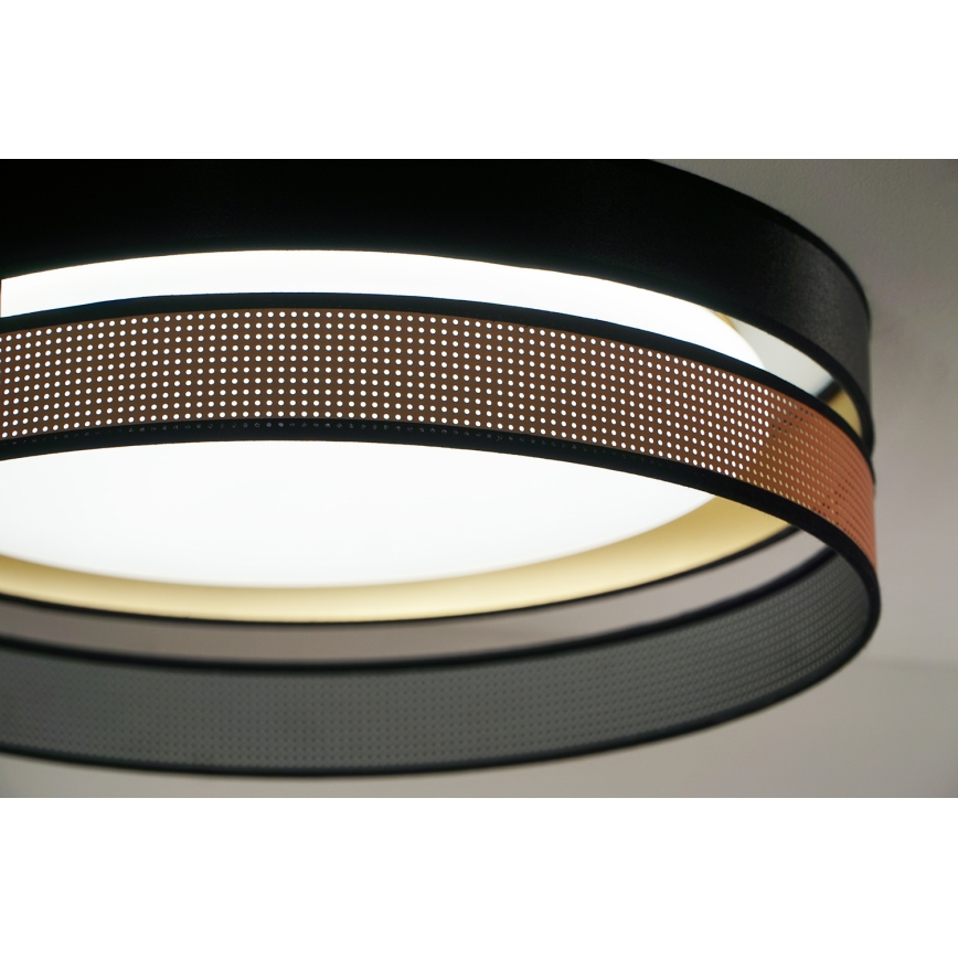 Duolla - LED Plafon ROLLER DUO SHINY LED/24W/230V śr. 45 cm czarny/miedziany