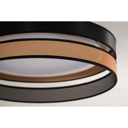Duolla - LED Plafon ROLLER DUO SHINY LED/24W/230V śr. 45 cm czarny/miedziany