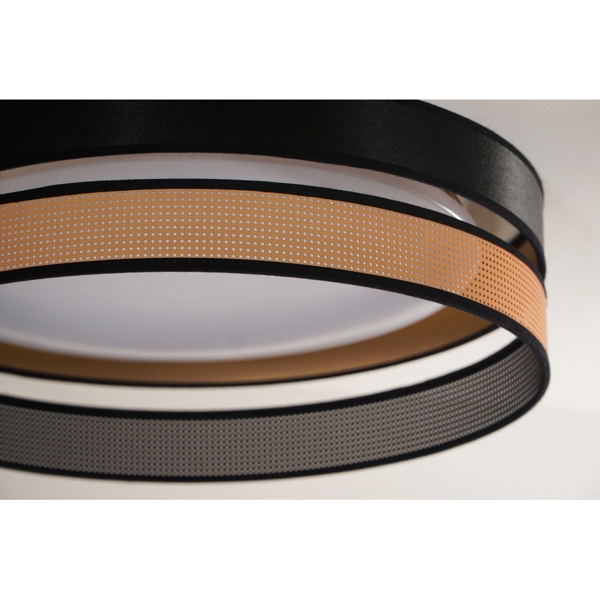 Duolla - LED Plafon ROLLER DUO SHINY LED/24W/230V śr. 45 cm czarny/miedziany