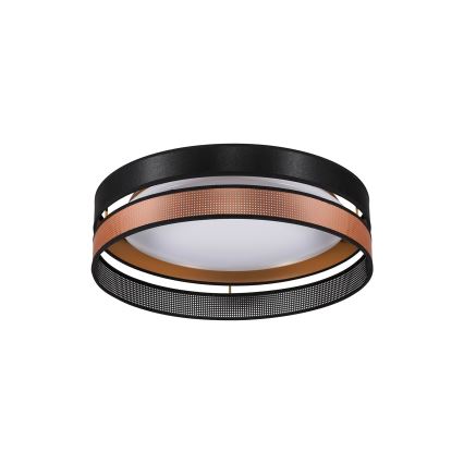 Duolla - LED Plafon ROLLER DUO SHINY LED/24W/230V śr. 45 cm czarny/miedziany