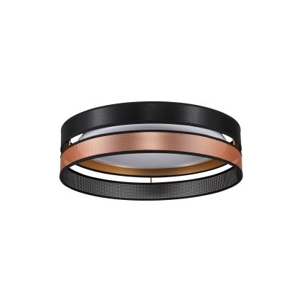 Duolla - LED Plafon ROLLER DUO SHINY LED/24W/230V śr. 45 cm czarny/miedziany