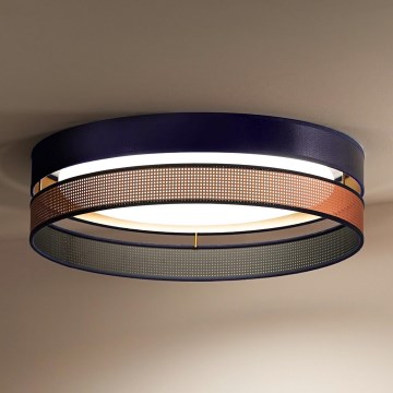 Duolla - LED Plafon ROLLER DUO SHINY LED/24W/230V śr. 45 cm niebieski/miedziany