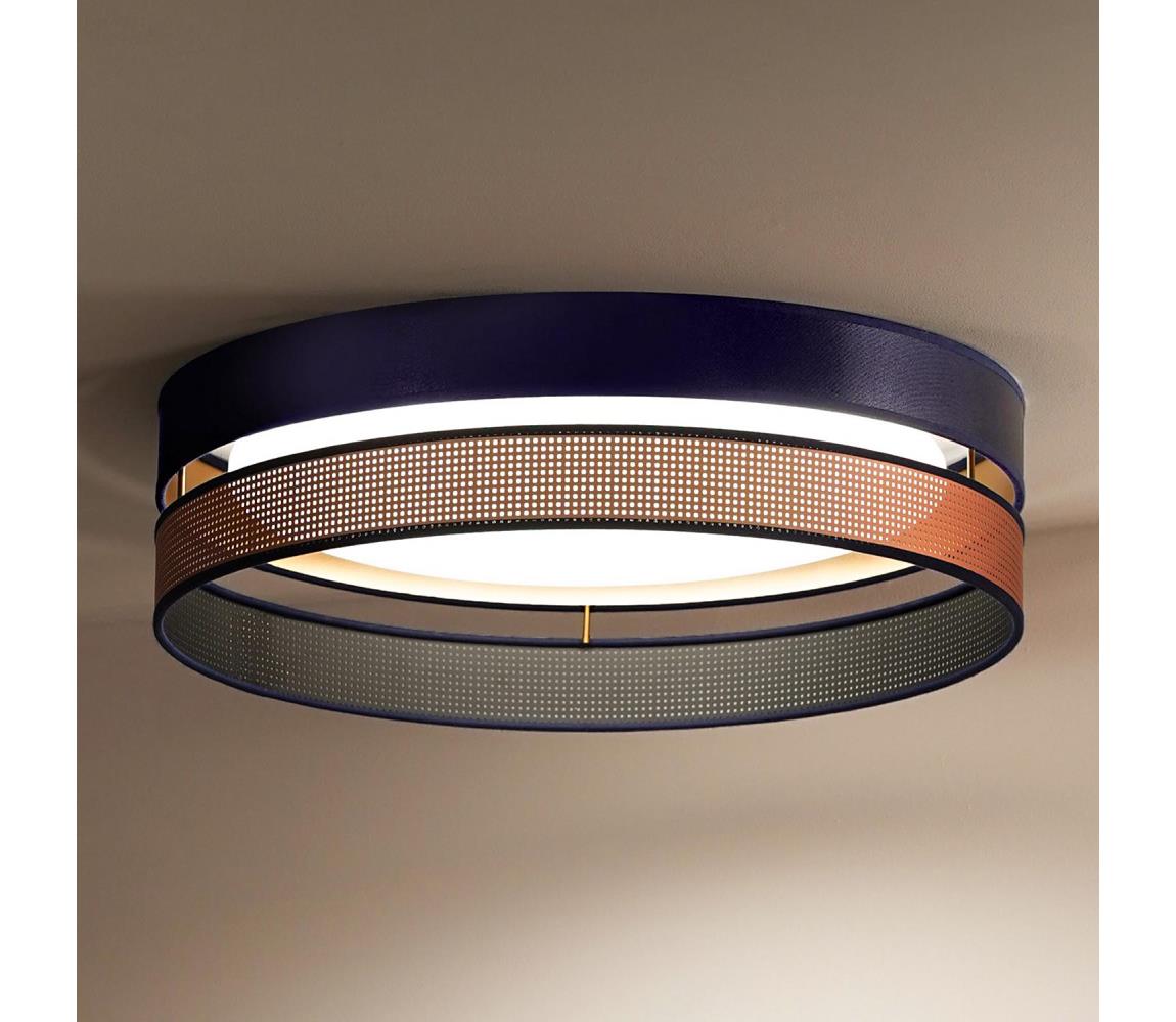 -LED Plafon ROLLER DUO SHINY LED/24W/230V śr. 45 cm niebieski/miedziany