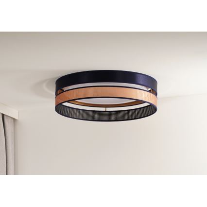 Duolla - LED Plafon ROLLER DUO SHINY LED/24W/230V śr. 45 cm niebieski/miedziany