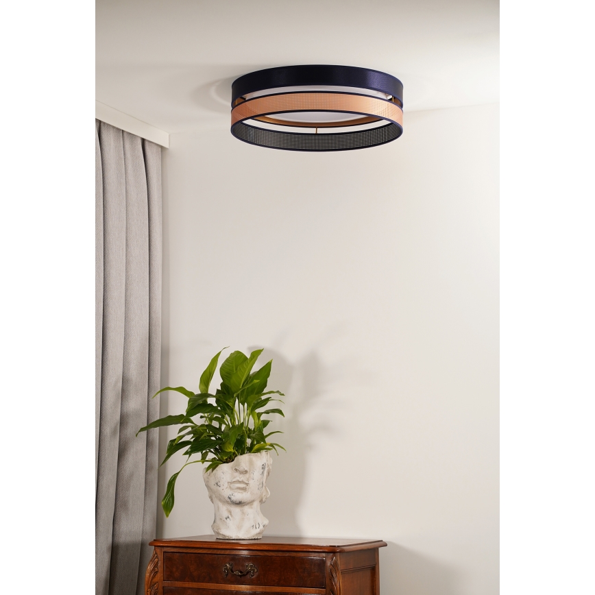 Duolla - LED Plafon ROLLER DUO SHINY LED/24W/230V śr. 45 cm niebieski/miedziany