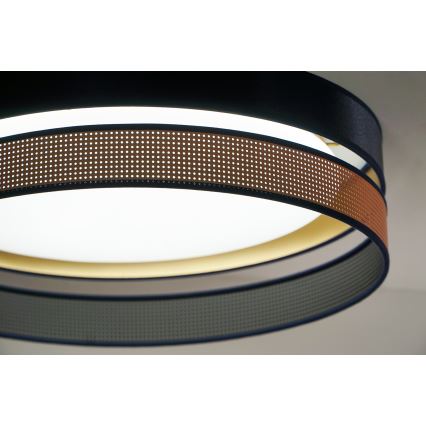 Duolla - LED Plafon ROLLER DUO SHINY LED/24W/230V śr. 45 cm niebieski/miedziany