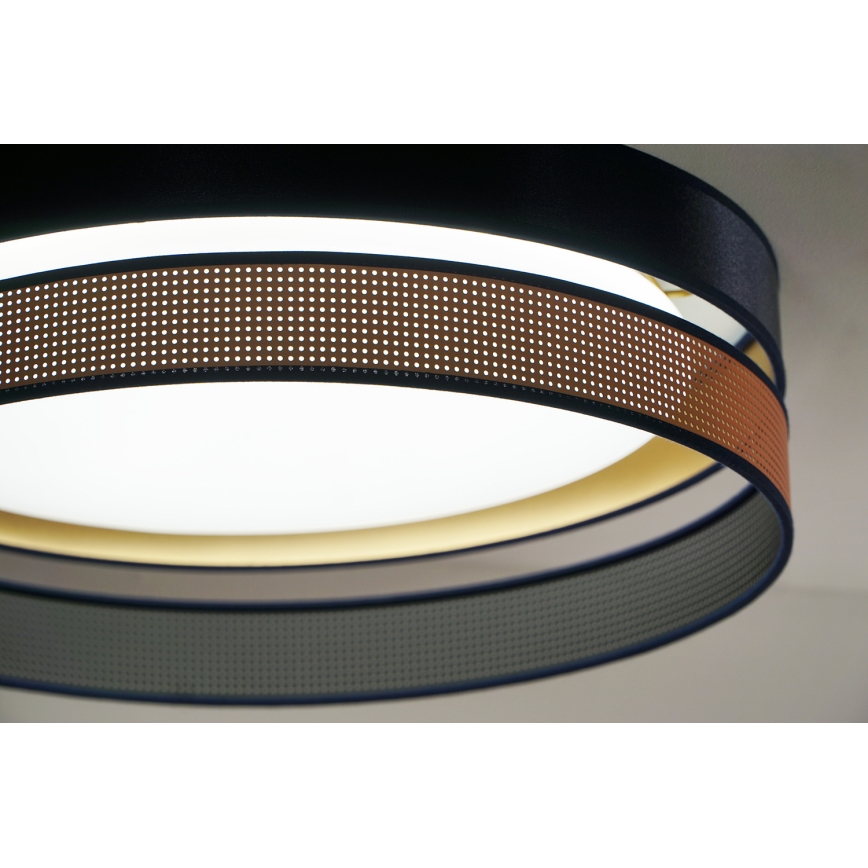 Duolla - LED Plafon ROLLER DUO SHINY LED/24W/230V śr. 45 cm niebieski/miedziany